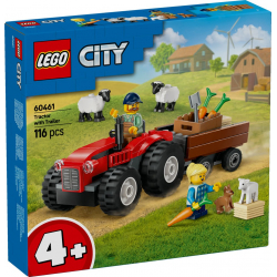 Klocki LEGO 60461 Czerwony traktor z przyczepą i owcą CITY